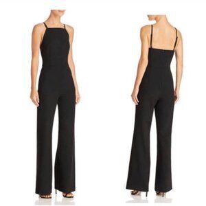 French Connection Whisper Ruth Strappy Jumpsuit Black Sz 6